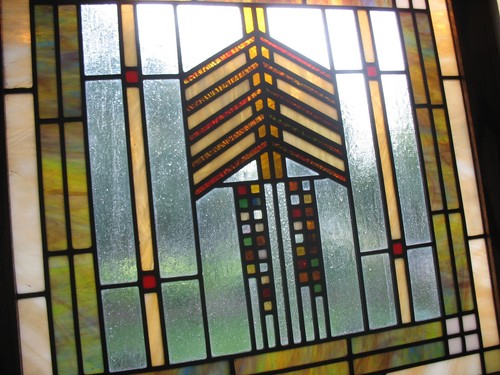 Arts And Crafts Prairie Style Stained Glass Window Ebay
