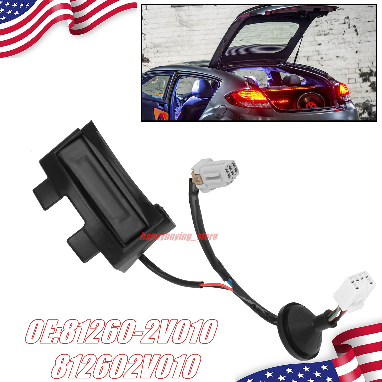 For Hyundai Veloster 2012-2017 Hatch Button Trunk Latch Tailgate Release Switch