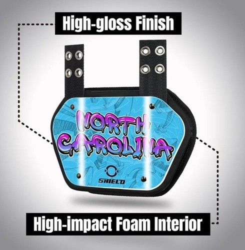 O Shield North Carolina Football Back Plate Lower Back Pads for Football Youth - Picture 3 of 5