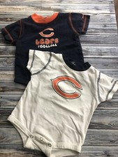 Chicago Bears One Piece Bodysuit Lot of 2 Size 3-6 mo Snap Close