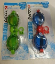 2 pair Dolfino Tinted Lenses Goggles includes Nose Clip & Ear Plugs NEW child 4+