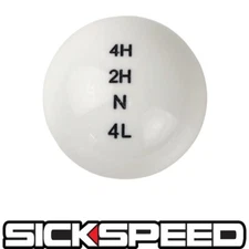 WHITE TRANSFER CASE SET FOR DANA 20 GEAR SHIFTER SELECTOR SHIFT KNOB 3/8X24