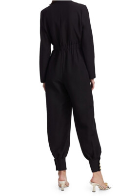オールインワン・サロペット Gucci Black Stretch Wool Jumpsuit GUCCI Alione V-Neck Jumpsuit Black $3500 Size 46 | eBay