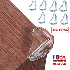 16× Silicone Table Protector Corner Edge Cushions Protection Cover Baby Safety