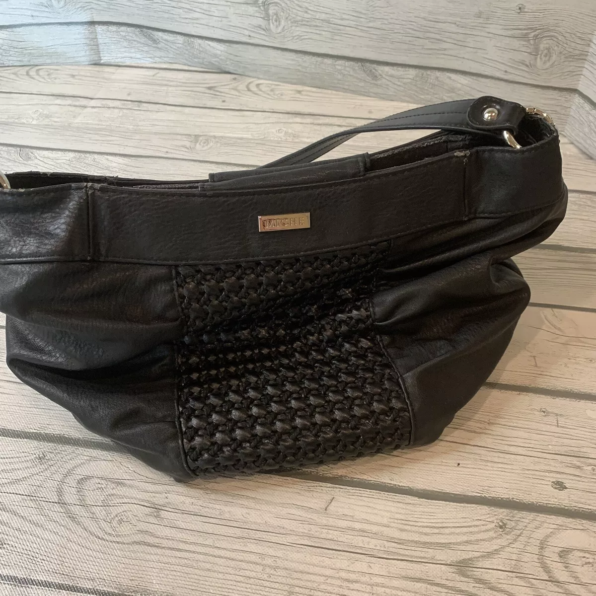Miche Black Purse Shell With Black and Tan Magnetic Insert And Extra Black Strap