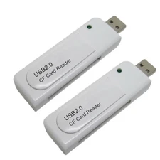 2X New Speed USB 2.0 Compact Flash CF Memory Card Reader White US