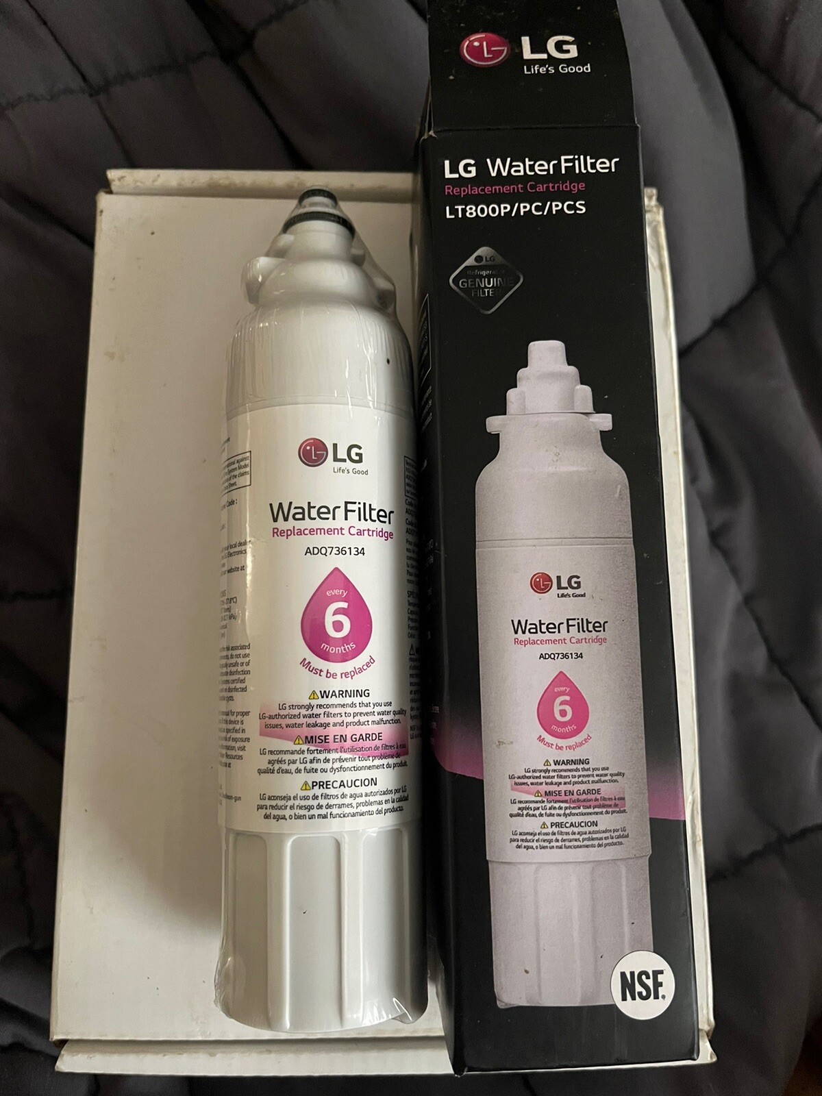 New Genuine LG Water Filter LT800P Replacement Cartridge Adq736134 6