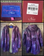 Rrp £149 : Ness : Women’s Gloria Waterproof Lightly Quilted Raincoat : U.k. 10