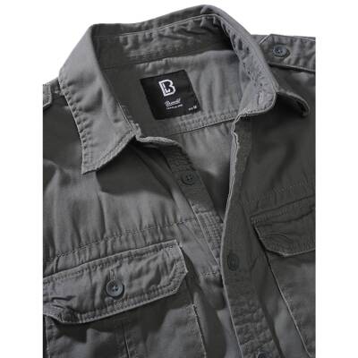 HongYunXn Camicia Militare Multitasche Ricamata Da Uomo Camicia Cargo