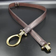 Women's Genuine Leather Brown M/L Brass Buckle Van Heusen 41" Adjustable 20160