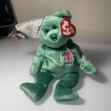 Ty Beanie Baby - MAY the Birthday Teddy Bear 9 Inch MINT with MINT TAGS