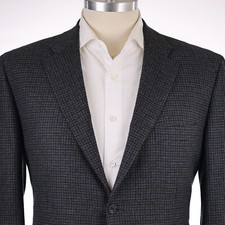 NEW 9,000 Kiton Custom Blue/Olive Check Cashmere/Silk Men's Blazer US 48R