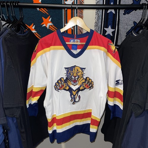 VTG 90s Starter FLORIDA PANTHERS (Youth L/XL) Hockey Jersey WHITE Fits Adult S/M eBay