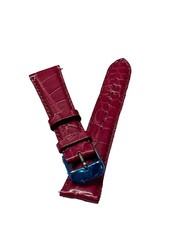 MICHELE CRANBERRY ALLIGATOR 20mm WATCH STRAP - MS20AA010653