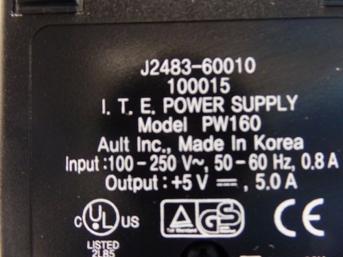 GENUINE I.T.E. POWER SUPPLY PW160 J2483-60010 100015 100-250V 5V 5.0A KA0500F02 - Picture 10 of 10