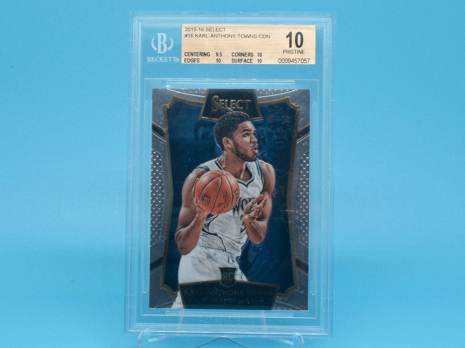 2015 Select Concourse KARL-ANTHONY TOWNS Rookie #16 • BGS 10 PRISTINE RC