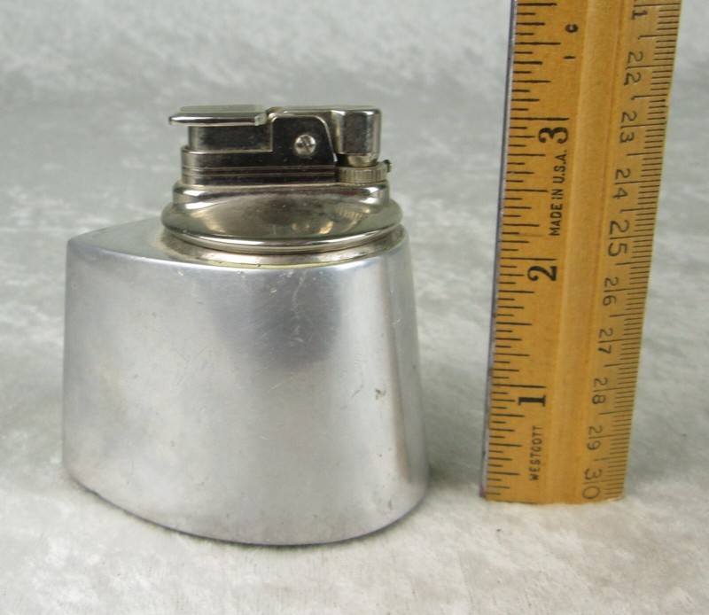 Evans Table Lighter Art Deco Streamline Aerofoil Wing Aluminum Japan 3 inch