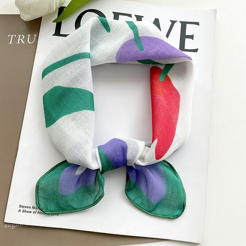 Women Floral Cotton Linen Square Scarf Head Wraps Neckerchief Neck Scarves HOT - Picture 39 of 62