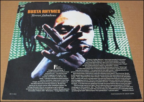 1996 Busta Rhymes VIBE Magazin Profilseite The Coming Woo Hah!! - Bild 2 von 5