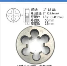1Pcs HSS Right Hand Die 1"-18UN Dies Threading1-18UN