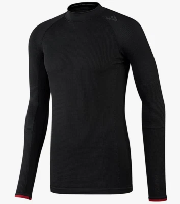 Adidas Techfit ClimaHeat capa base simulada manga larga / Nuevo con etiquetas / Negro / Precio de venta sugerido por el fabricante £60