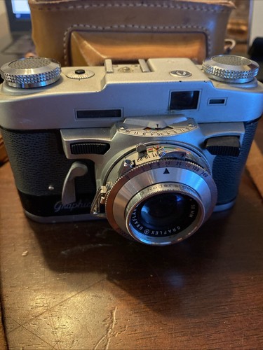 Graflex Graphic 35 Camera/ UNTESTED/ With Leather Case