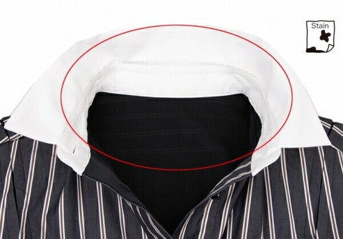 sacai Cotton Poplin Cutting Stripe Shirt Long Sleeve Striped 2 Gray used 2504SM - Picture 3 of 7