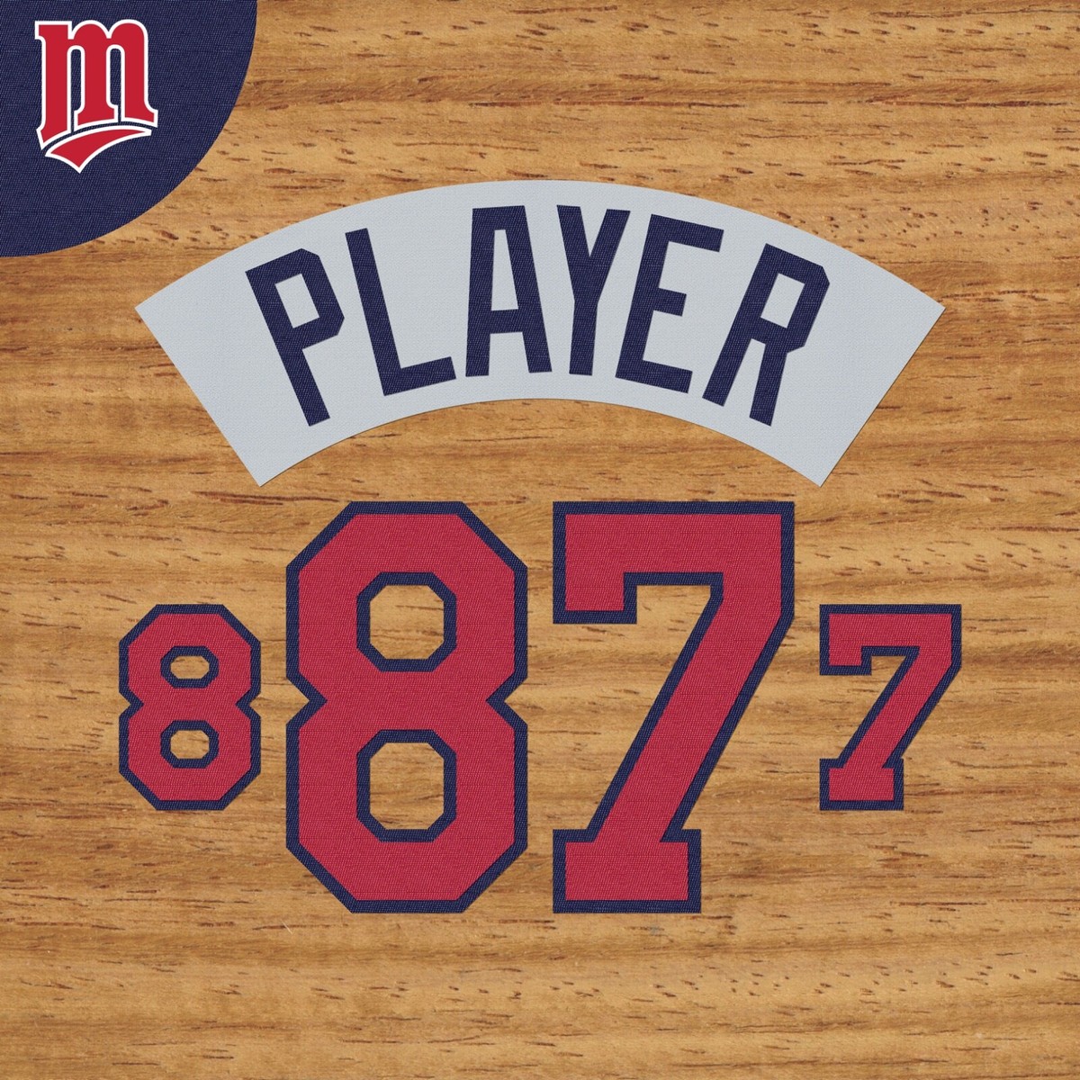 MINNESOTA TWINS ROAD JERSEY LETTERING AND NUMBERING KIT (1987-2009