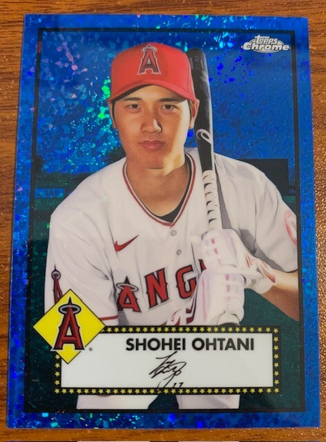 2021 Topps Chrome Platinum Anniversary Blue Mini Diamond Ref #192 S. Ohtani/199