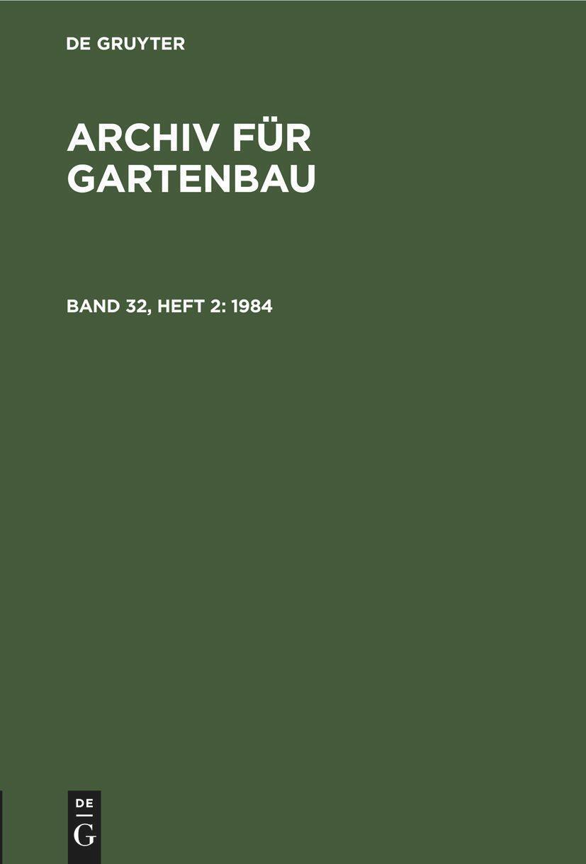 Degruyter | 1984 | Buch | Deutsch (1985) | Hc Runder Rücken Kaschiert