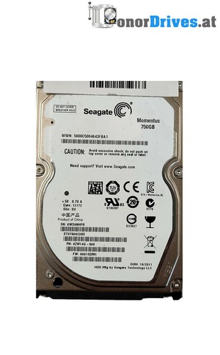 Seagate ST9750423AS - 750 GB - SATA - 9TW14G-500 - PCB 100619769 Rev.A*