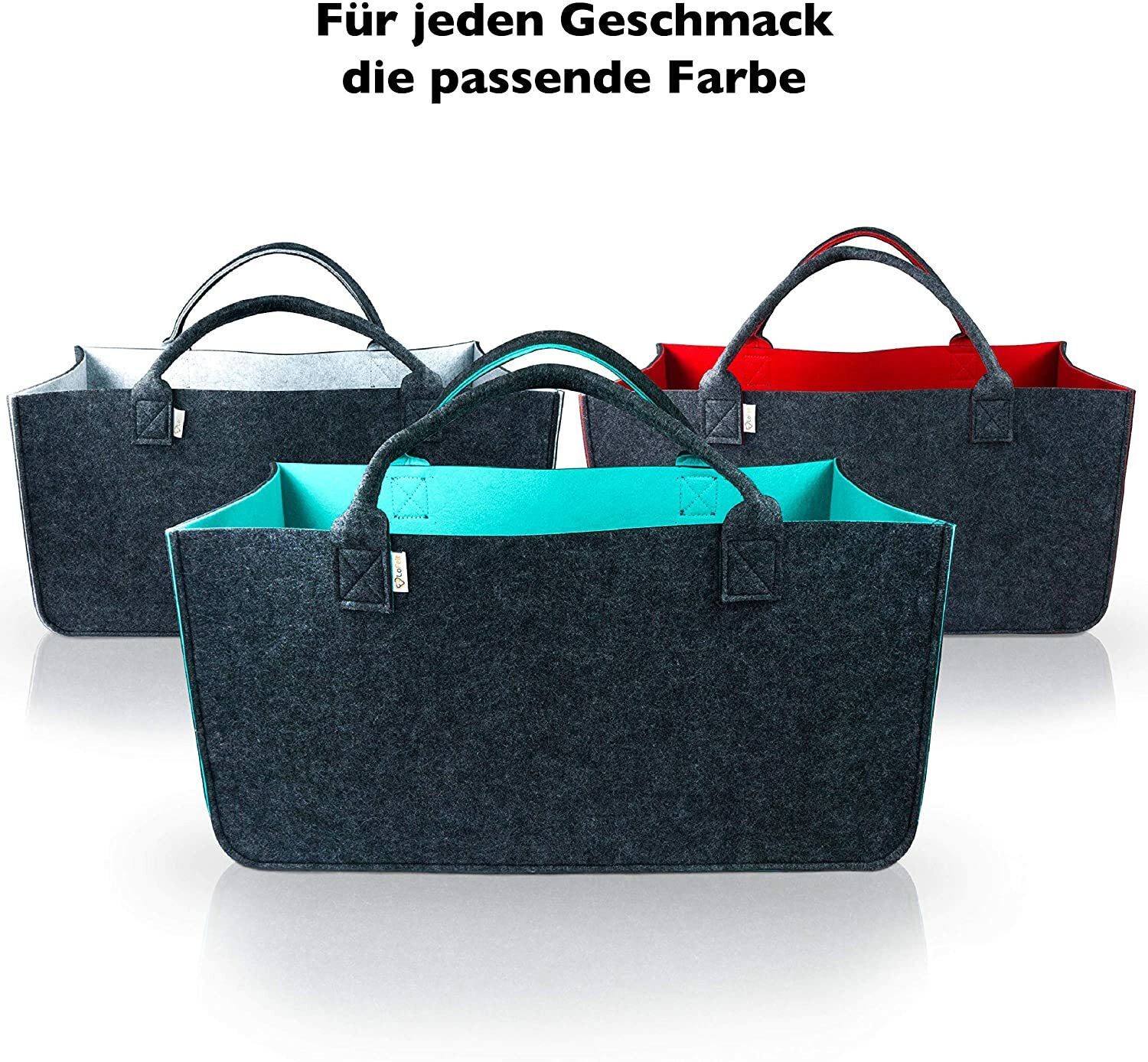 Gewebter Brennholzkorb Aus Filz - Stylische Tragetasche Für Kaminholz