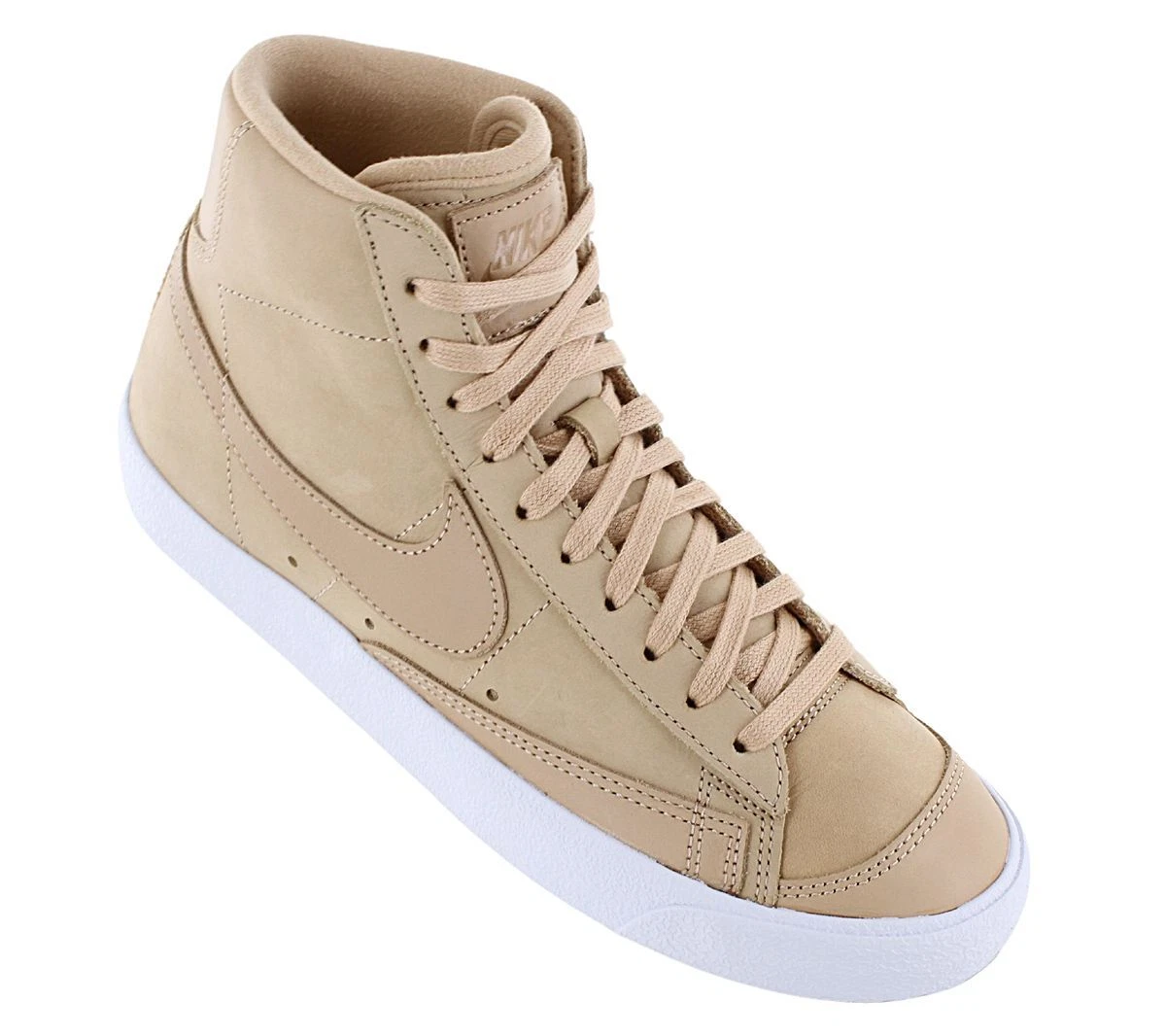 Nike Blazer mid premium W Women s Sneaker Leather Beige DQ7572 200 Leisure