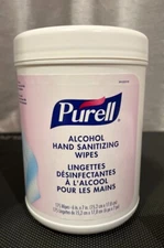 Purell alcohol hand sanitizing WIPES lingettes desinfectantes 175 wipes
