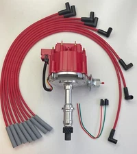 PONTIAC 455 428 421 400 389 350 326 301 RED HEI DISTRIBUTOR + 8mm PLUG WIRES USA