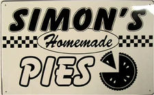 Simon's Homemade Pies Bakery Goods Advertisement Rustic/Vintage Metal Sign