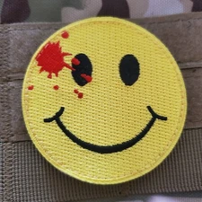 SMILE FACE Sarcastic Funny Tactical Morale Patch Hook and Loop