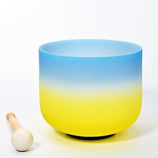 CVNC 432Hz 8"G Throat Candy Color Chakra Crystal Singing Bowl Sound Healing
