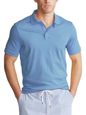Mens Pique Polo Shirts Solid T shirts Tee Golf Sports Tennis Tee Short Sleeve