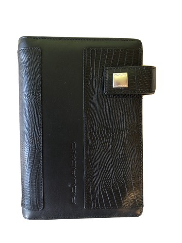 PIQUADRO Organizer Agenda Piccola In Pelle Colore Nero Elegante PU33 | eBay