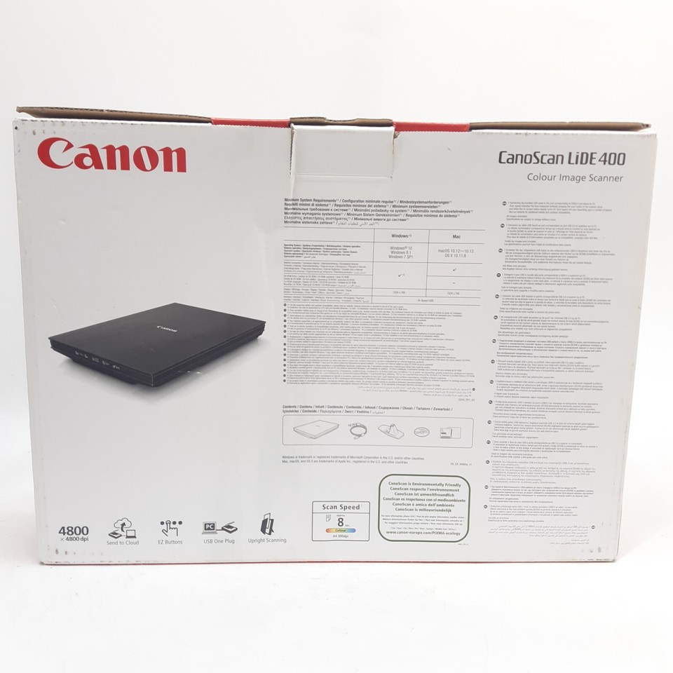 Canon CanoScan LiDE 400 A4 Flatbed Document Scanner Black New in Box 4549292119855 eBay