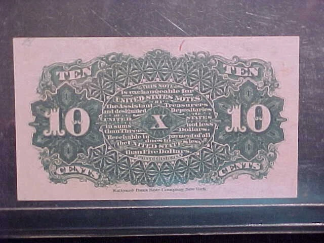 1863 10C Fractional Currency, PMG 64 graded, FR-1257, a 4th Issue. - Image 2 of 3