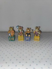 Vintage Ganz Teddy Bears Alphabet Letter Blocks Set Of 4 C O D Y