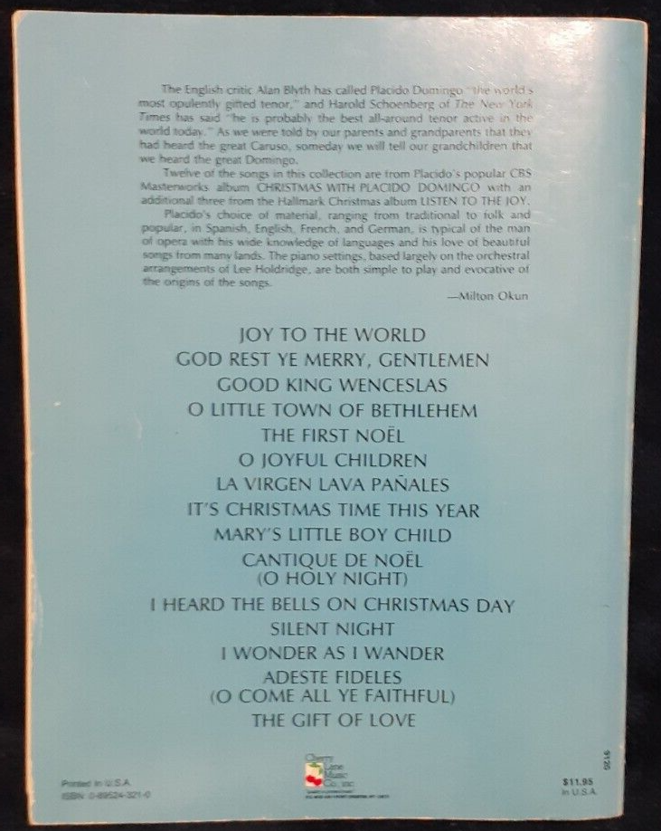 Trumpets Sound And Angels Sing Christmas With Placido Domingo **Writing