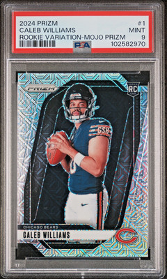 2024 Panini Prizm - Caleb Williams #1 Mojo Prizm /25 Rookie Variation PSA 9 📈