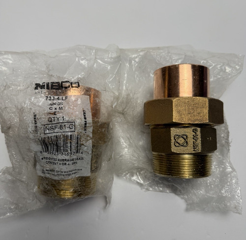 NIBCO 733-4-LF Union C x M, 2" NSF-61-G Lead Free Bronze plumbing Fittings