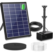 Solar Brunnenpumpe Wasserpumpe Teichpumpe Springbrunnen mit Akku 6W