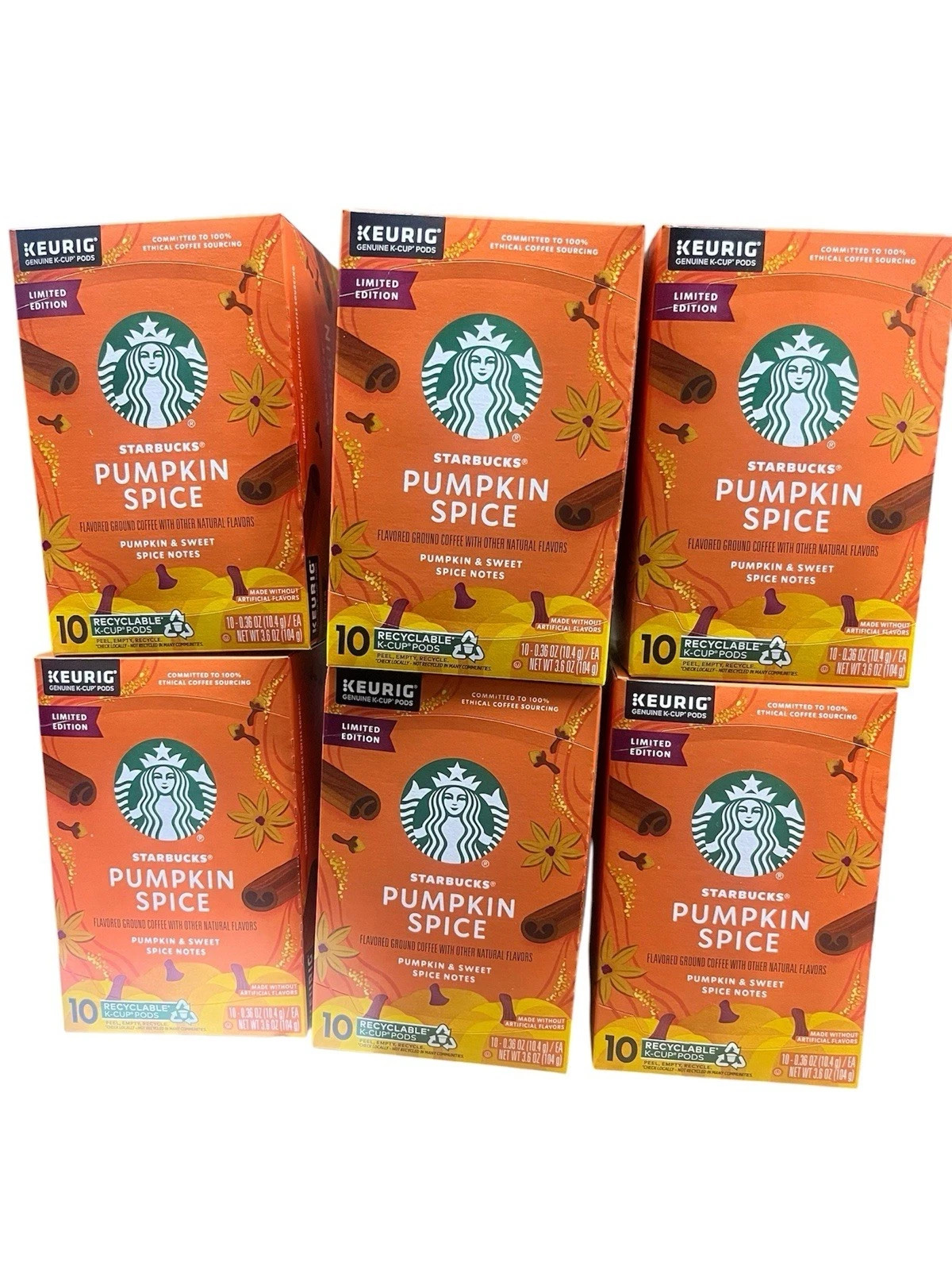 Starbucks Pumpkin Spice Coffee K-Cup Pod Keurig LIMITED, Lot