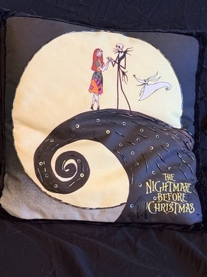 Disney Nightmare Before Christmas Jack Skellington & Sally Throw Pillow
