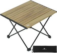 Iclimb Ultralight Compact Camping Folding Table with Carry Bag (Nature- S)